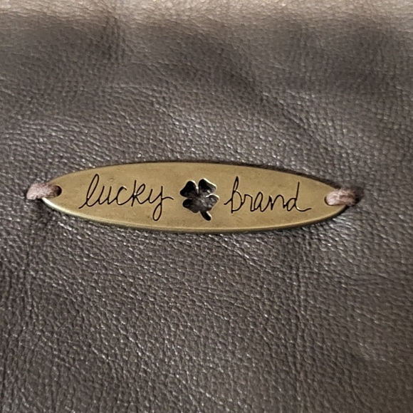 NWOT Lucky Brand Leather Boho Shoulder Handbag - Picture 3 of 8